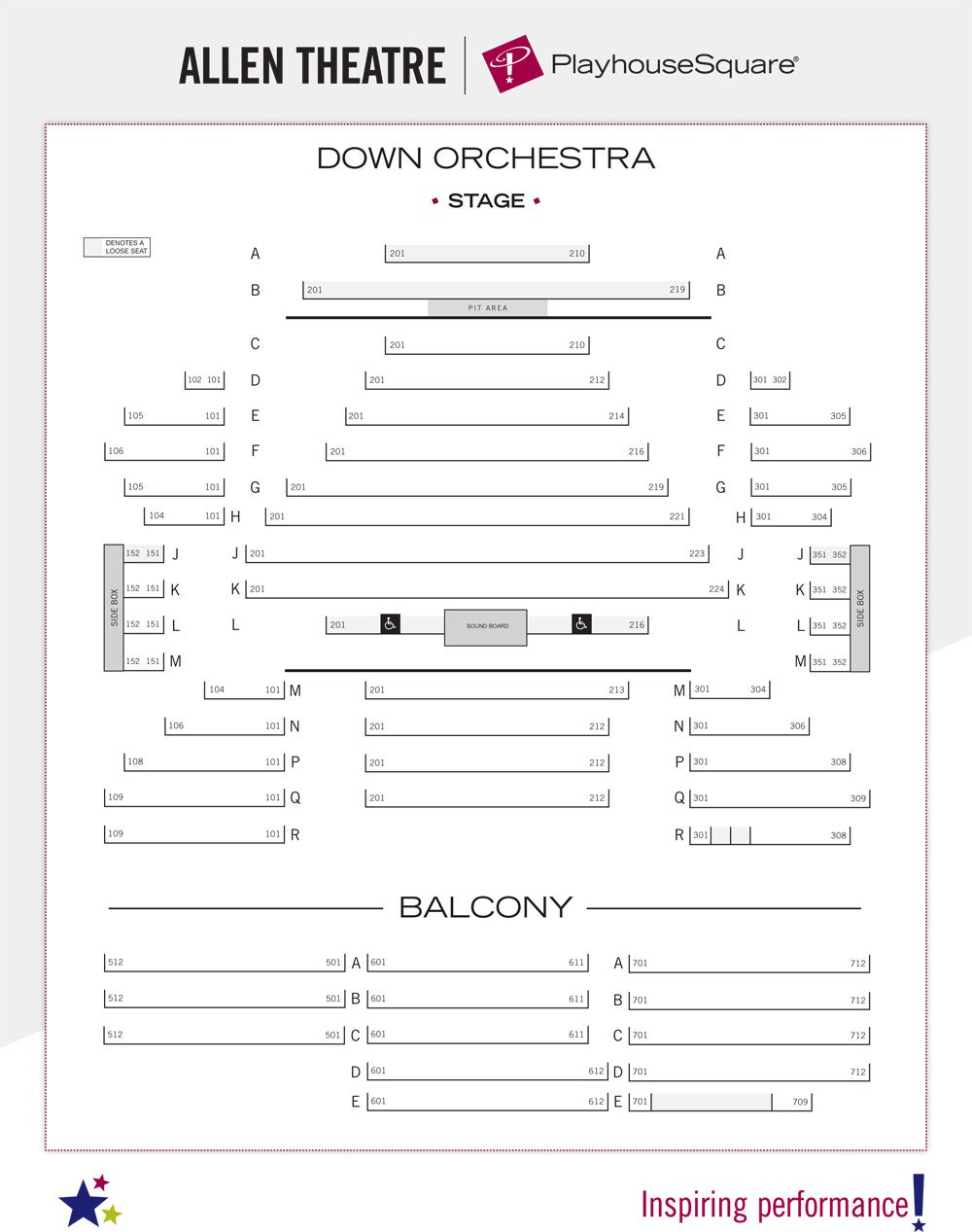 Allen Theater Seating Chart