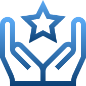 hands holding a star icon